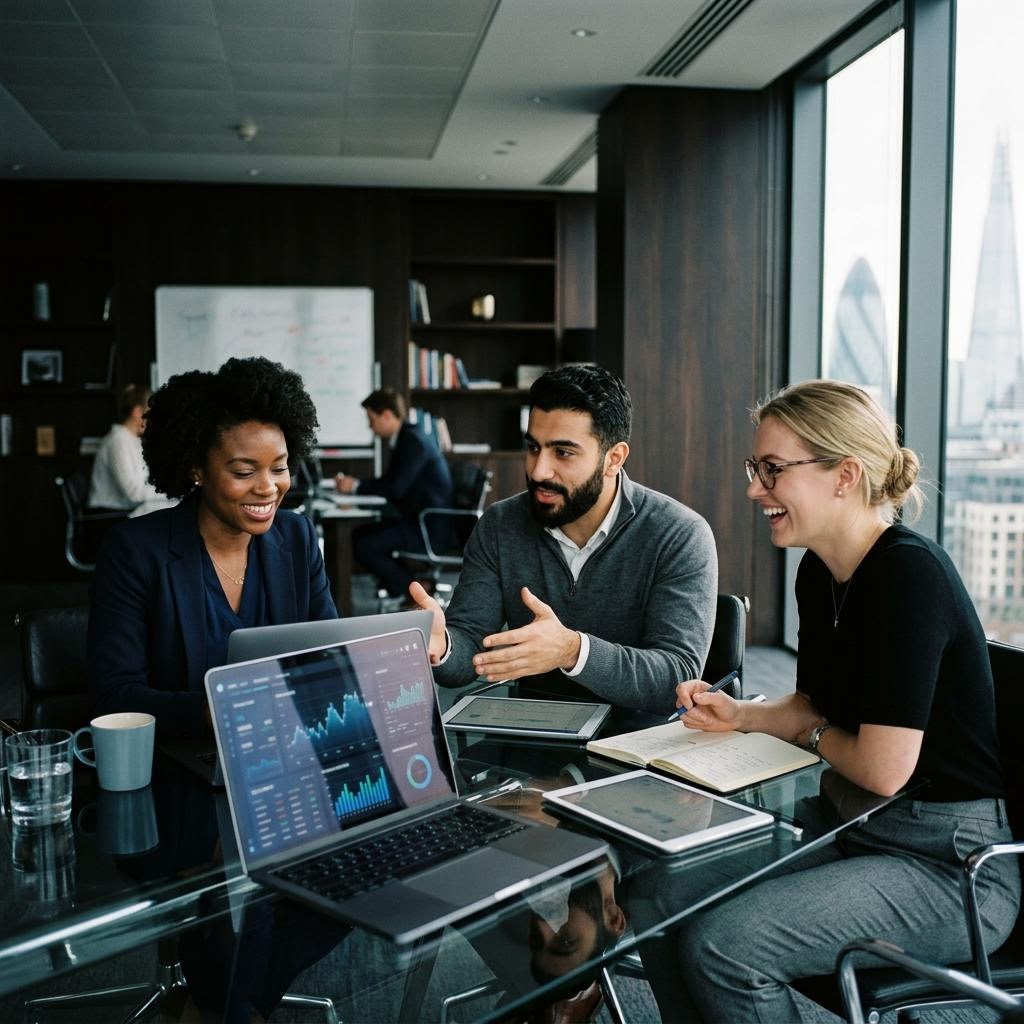 Analysten und Ingenieure im Kontrollzentrum